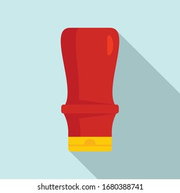 Icono de botella de plástico Ketchup. Ilustración plana del icono vector de botellas plásticas de ketchup para el diseño web