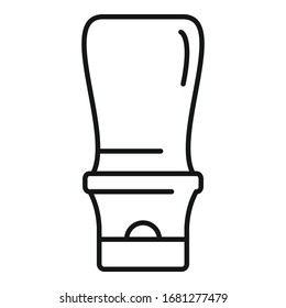 Ketchup plastic bottle icon. Outline ketchup plastic bottle vector icon for web design isolated on white background