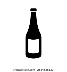 Ketchup sauce bottle icon isolated on white background.