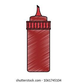 Ketchup sauce bottle scribble