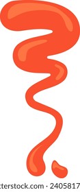 Ketchup Sauce Line Vector Illustration