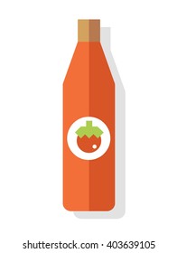 Ketchup. Simple Design. Vector.