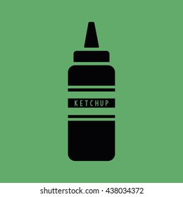 Ketchup squeeze bottle icon vector