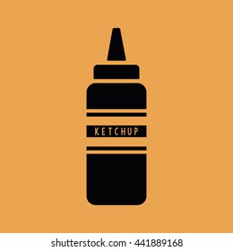 Ketchup squeeze bottle icon vector