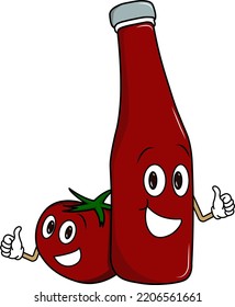 Logo del Ketchup y del vector del tomate