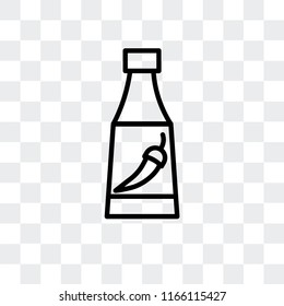 Ketchup vector icon isolated on transparent background, Ketchup logo concept