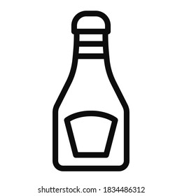 Ketchup vector icon isolated on white background - Tomato ketchup flat style EPS10 illustration 