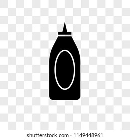 Ketchup vector icon on transparent background, Ketchup icon