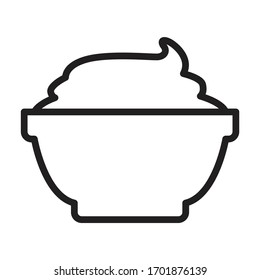 Ketchup vector icon.Outline vector icon isolated on white background ketchup.