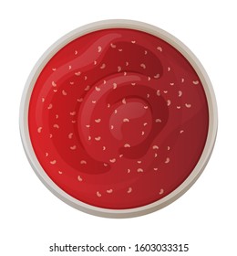 Ketchup vector icon.Realistic vector icon isolated on white background ketchup.