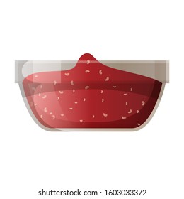 Ketchup vector icon.Realistic vector icon isolated on white background ketchup.