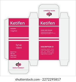 Ketifin Medicine company Label design