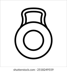 Ketllebell icon line vector design in trendy style