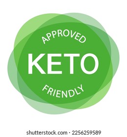 Keto approved friendly logo. Ketogenic diet.