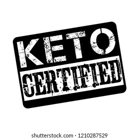 Keto certified stamp isolated on white background. Vector illustration