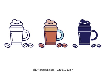 Keto dalgona line and solid illustration icon