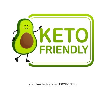 Keto diet concept in cartoon style. Isolated vector illustration. White background. Good diet.