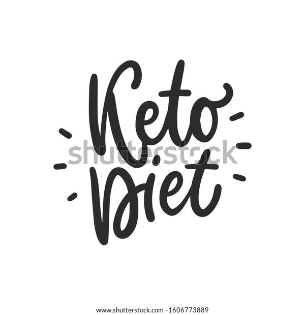 Keto Diet Hand Drawn Lettering Logo Stock Vector Royalty Free 1606773889