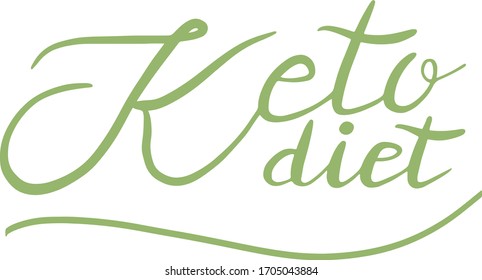Keto Diet hand drawn vector lettering design. Design for t-shirt, banner, logo, cover. 