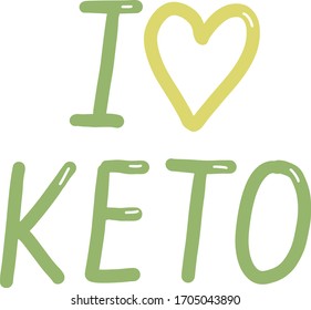 Keto Diet hand drawn vector lettering design. Design for t-shirt, banner, logo, cover. 