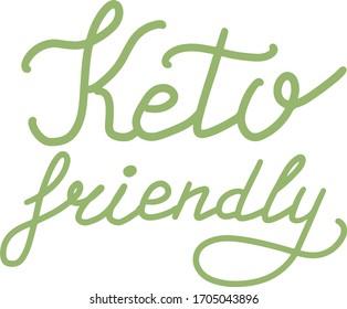 Diseño de letras vectoriales dibujadas a mano por la Dieta Keto. Diseño para pantalones, pancarta, logotipo, portada. 