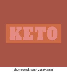 Keto Diet Hand Lettering Framed Vector