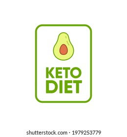 Keto diet icon logo. Ketogenic approved sign vector icon