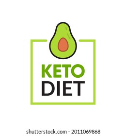 Keto Diet Icon Logo. Ketogenic Approved Sign Vector Icon