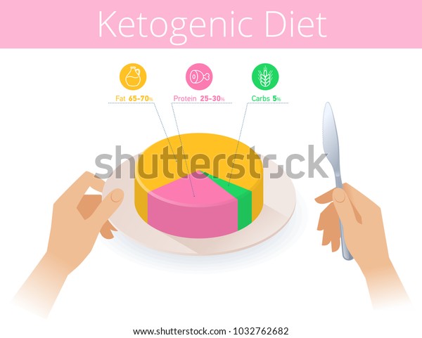 Keto Diet Infographic Ketogenic Diagram Flat Stock Vector ...