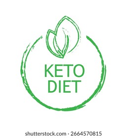 keto diet logo label emblem sticker, certified icon, vegan food diet.