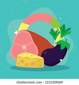 keto diet poster with items