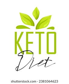 Keto Friendly Diet Nutrition Vector Design Element, Organic food.