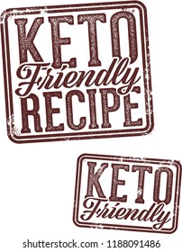 Keto Friendly Diet Recipe Stamp