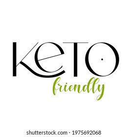 Keto Friendly Diet Vector Design Elements. Logo