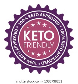 Keto friendly food product label.