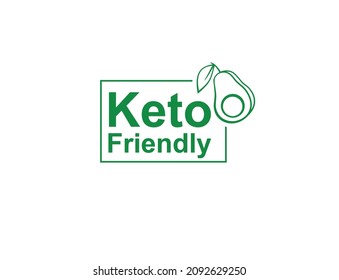 keto friendly logo vector illustration