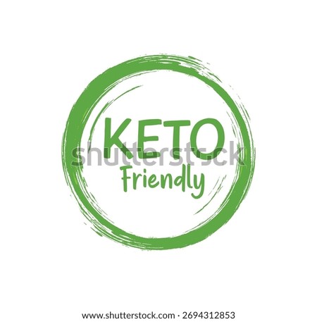 keto friendly sign on white background