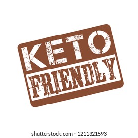 Keto friendly stamp isolated on white background. Vector illustration