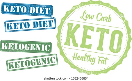 Keto Rubber Stamps for Ketogenic Diets