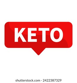 Keto Text In Red Rectangle Shape For Ketogenic Sign Information Promotion Announcement Business Marketing Social Media
