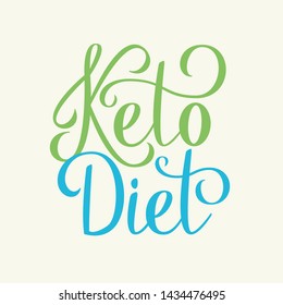 Ketodiet vector lettering. Title. Calligraphy. Logo