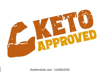 Ketogenic Diet Certified Rubber Stamp, Vector