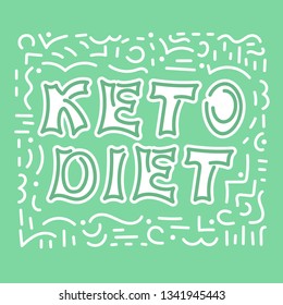 Ketogenic diet. Doodles vector hand drawn.