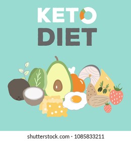 Ketogenic diet food, low carb high healthy fats