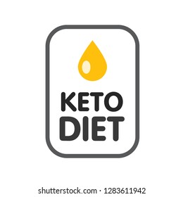 Ketogenic Diet Logo Sign Keto Icon Stamp Illustration