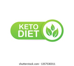Ketogenic diet logo sign. Keto diet. Vector stock illustration.