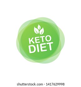 Ketogenic Diet Logo Sign. Keto Diet. Vector Stock Illustration.