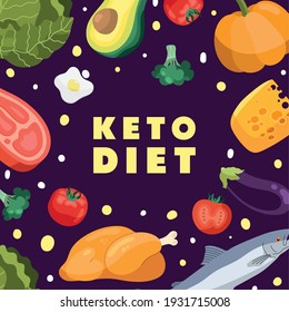 ketogenic diet pattern and lettering