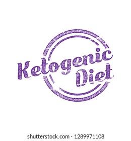 Sello de goma de dietas ketogénicas