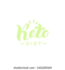 Ketogenic diet typography poster. Keto healthy deit banner template. Healthy fats, low carbs. Vector eps 10.